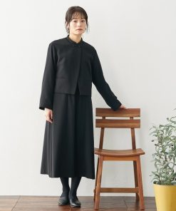 Neina セットアップ 「喪服・礼服」洗える防しわ前開きレース衿アンサンブル（2WAYジャケット＋ワンピース）｜大きいサイズ有「Neina」 レディース