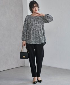 RANAN セットアップ 「2点セット・ウォッシャブル」きれい見えカットツイードセットアップ レディース