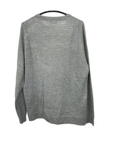 ZARA ザラ 長袖 トップス ニット グレー メンズ 無地 Ｌ MAN 【中古】