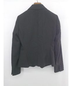 ◇ BUONA GIORNATA シャドーストライプ フォーマル オフィス系 長袖 ジャケット サイズS ブラック レディース E