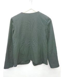 ◇ Θ NATURAL BEAUTY BASIC きれいめ　フォーマル 長袖 ノーカラー　ジャケット サイズL ブラック レディース P