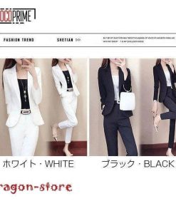パンツスーツ レディース セットアップ 大きいサイズ 上下セット ビジネス カジュアル ホワイト 白 入学式 卒業式 ママスーツ